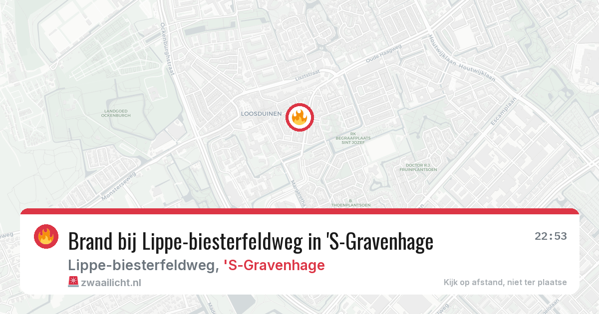 Brand bij Lippe-biesterfeldweg in 'S-Gravenhage — 10 jun 2026