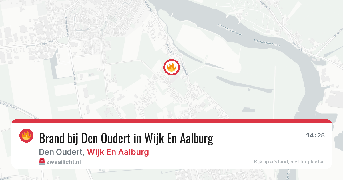 Brand bij Den Oudert in Wijk En Aalburg — 7 aug 2026