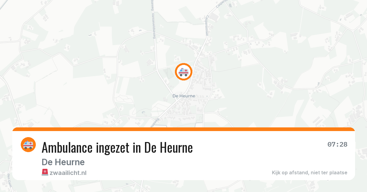 Ambulance ingezet in De Heurne — 24 jun 2026