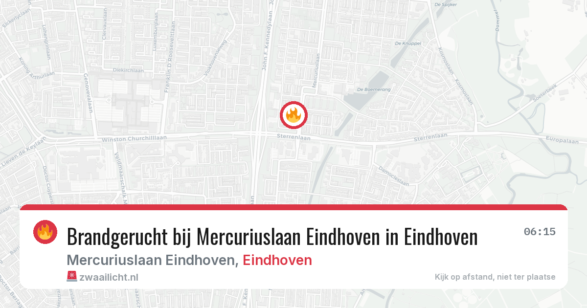 Brandgerucht bij Mercuriuslaan Eindhoven in Eindhoven — 31 mei 2026