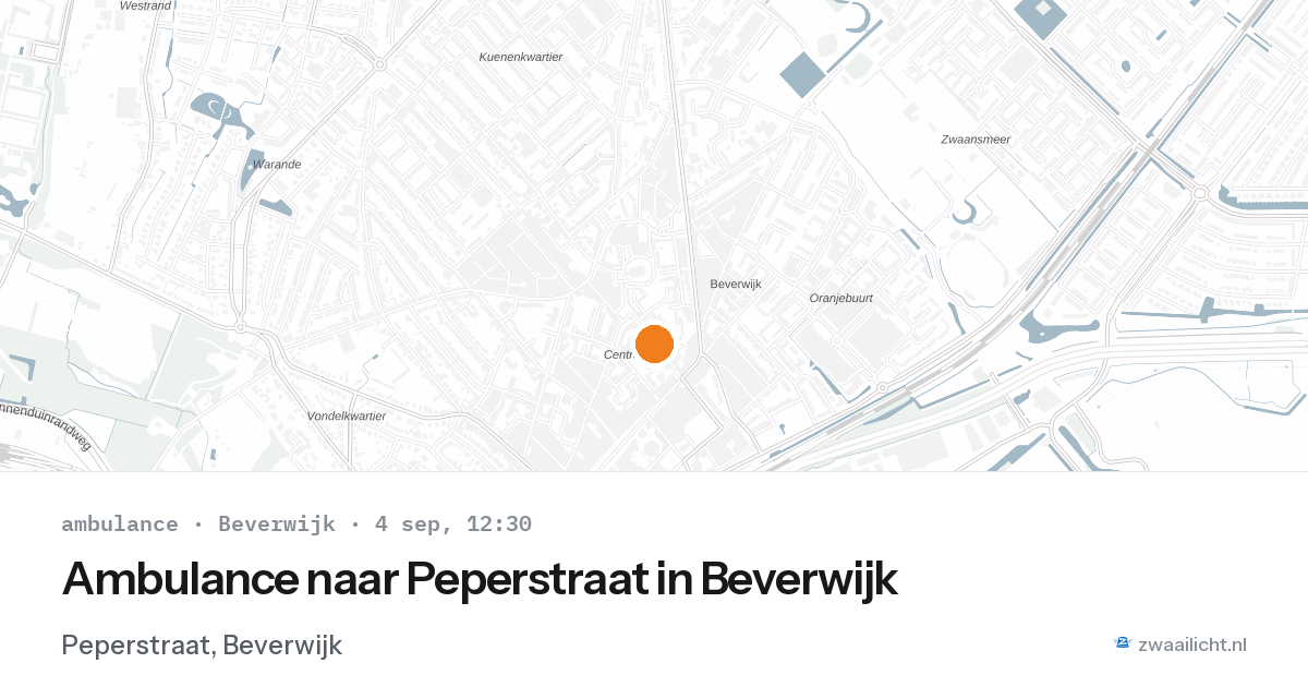 Ambulance naar Peperstraat in Beverwijk — 4 sep 2026