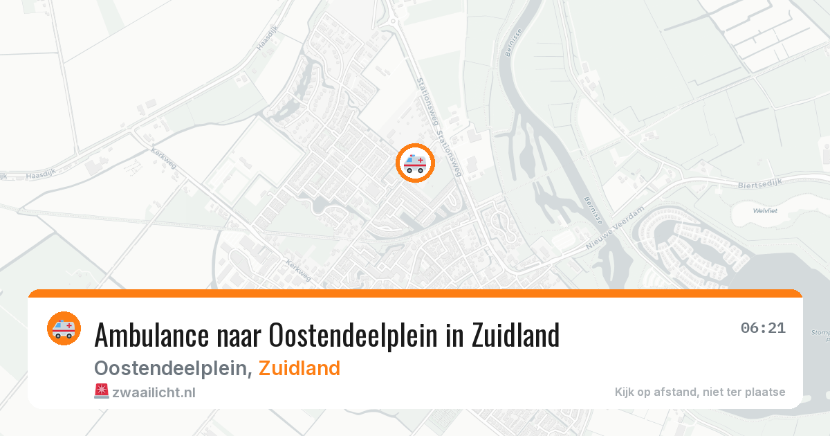 Ambulance naar Oostendeelplein in Zuidland — 31 jul 2026