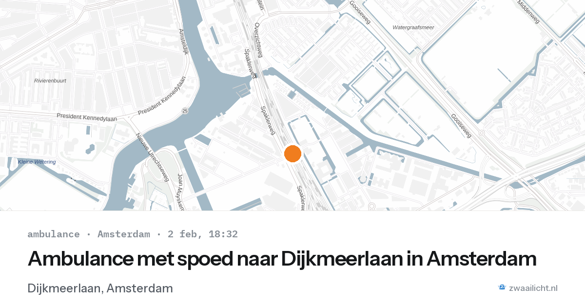 Ambulance met spoed naar Dijkmeerlaan in Amsterdam — 2 feb 2026