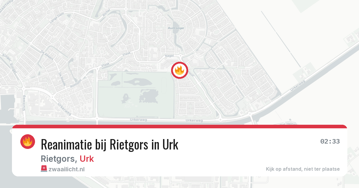 Reanimatie bij Rietgors in Urk — 1 mei 2026