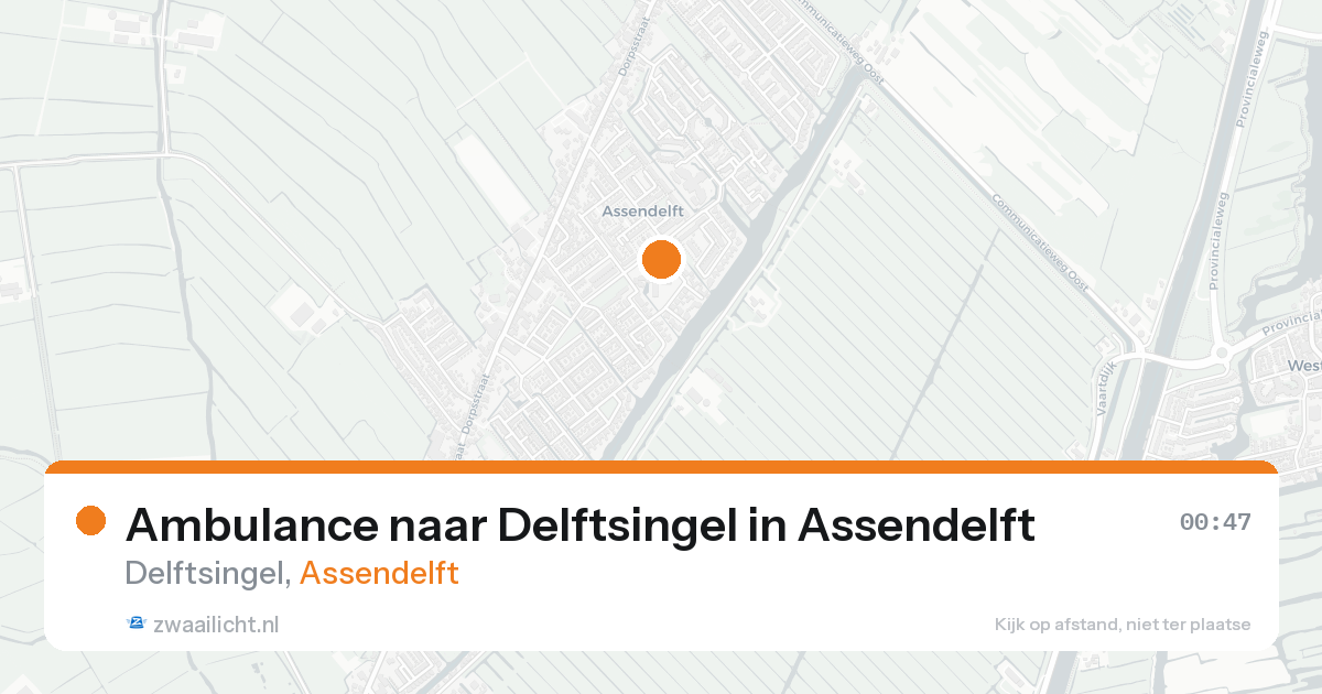 Ambulance naar Delftsingel in Assendelft — 24 mei 2026