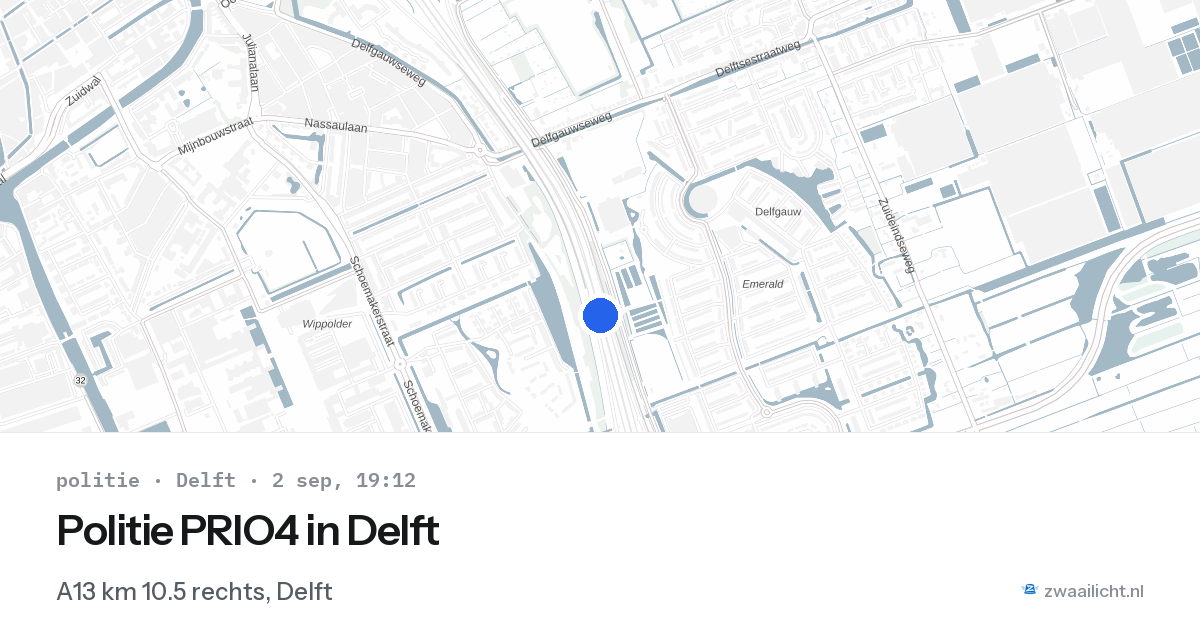 Politie PRIO4 in Delft — 2 sep 2026 | 🚨 Zwaailicht.nl