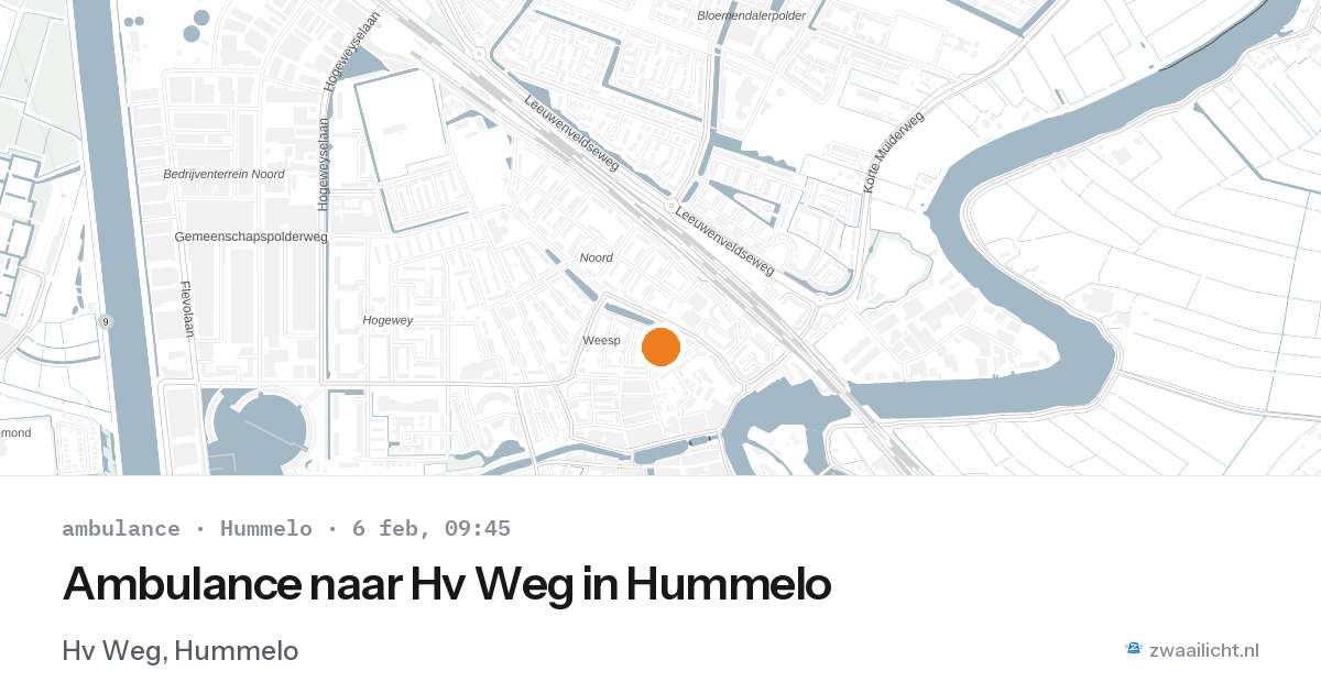 Ambulance naar Hv Weg in Hummelo — 6 feb 2026