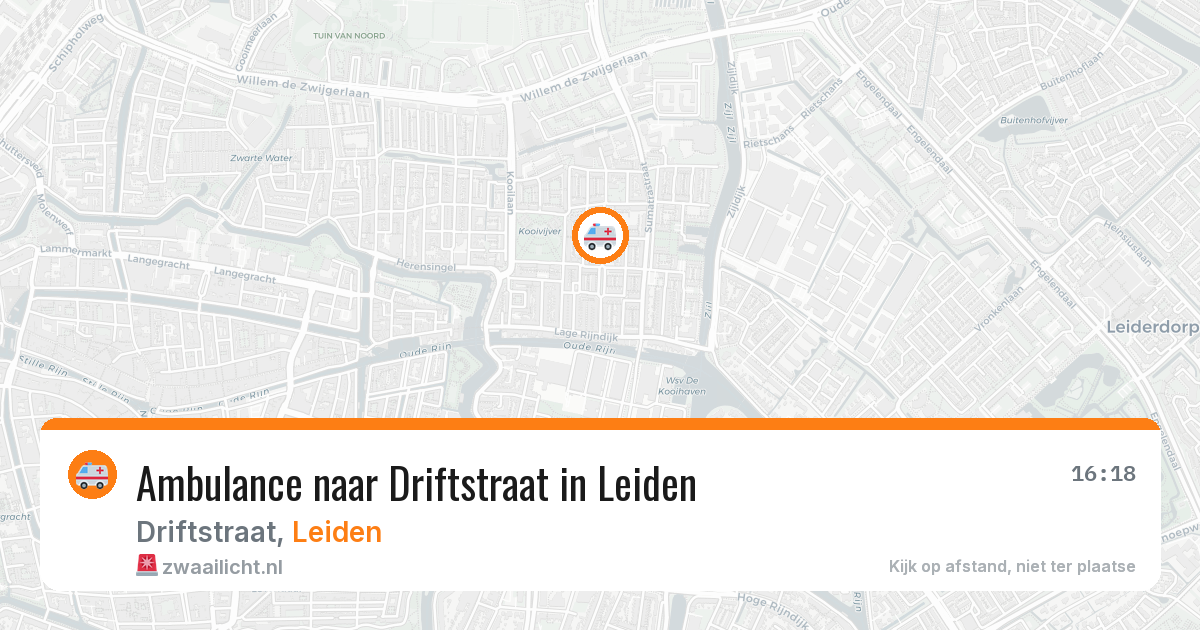 Ambulance naar Driftstraat in Leiden — 12 apr 2026
