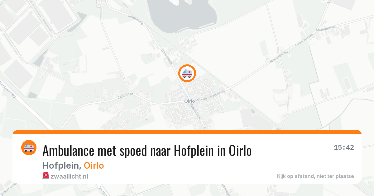 Ambulance met spoed naar Hofplein in Oirlo — 27 mei 2026