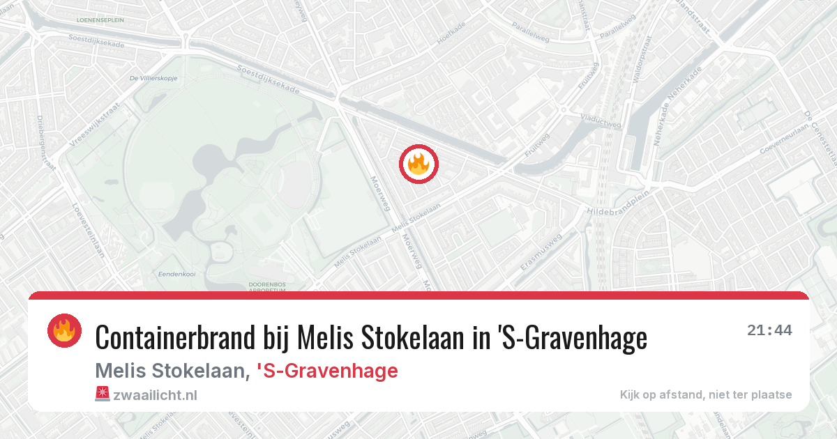 Containerbrand bij Melis Stokelaan in 'S-Gravenhage — 27 jul 2026