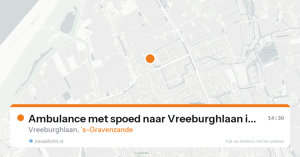 Ambulance met spoed naar Vreeburghlaan in 's-Gravenzande — 18 aug 2026