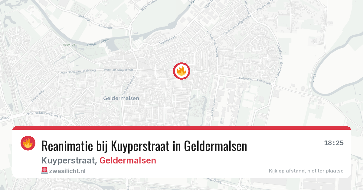 Reanimatie bij Kuyperstraat in Geldermalsen — 20 mei 2026
