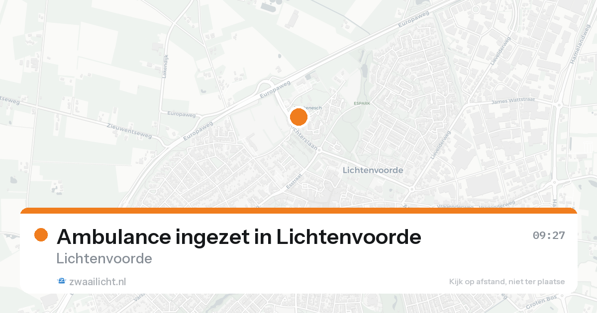 Ambulance ingezet in Lichtenvoorde — 15 aug 2026