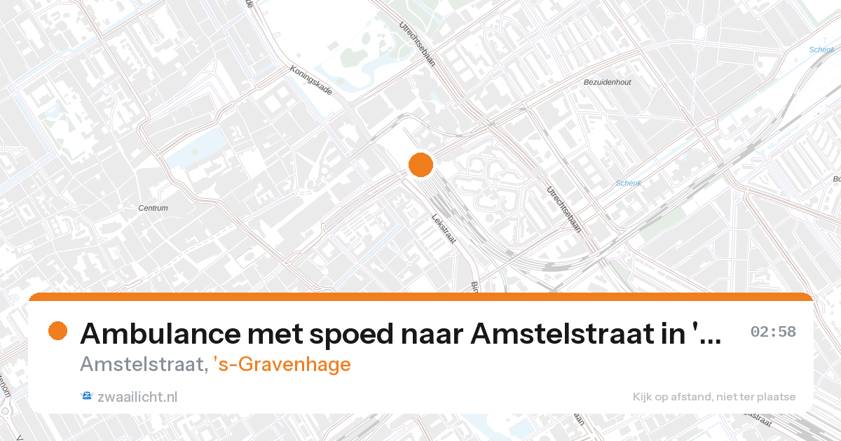 Ambulance met spoed naar Amstelstraat in 's-Gravenhage — 27 aug 2026