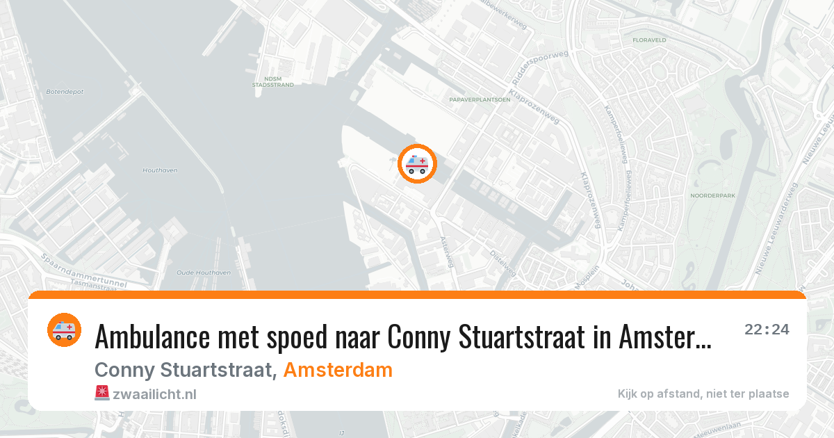 Ambulance met spoed naar Conny Stuartstraat in Amsterdam — 21 apr 2026