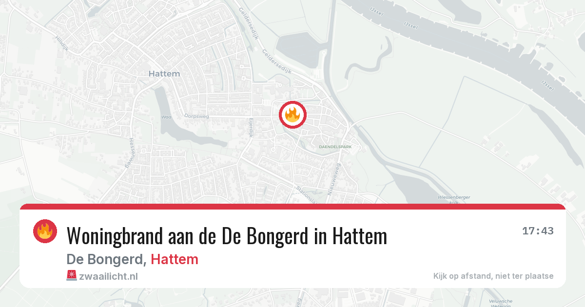 Woningbrand aan de De Bongerd in Hattem — 24 jun 2026
