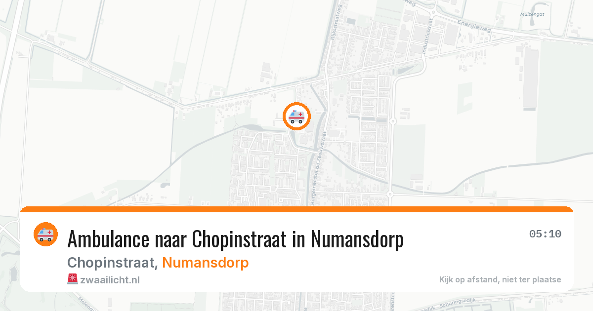 Ambulance naar Chopinstraat in Numansdorp — 15 jul 2026