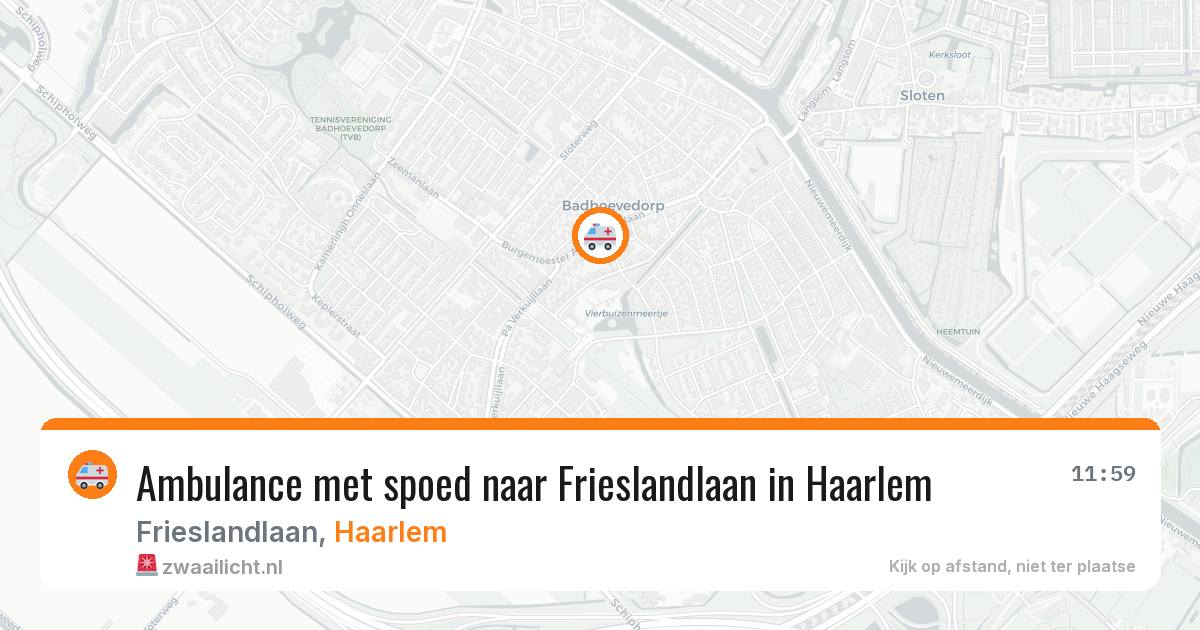 Ambulance met spoed naar Frieslandlaan in Haarlem — 29 jan 2026