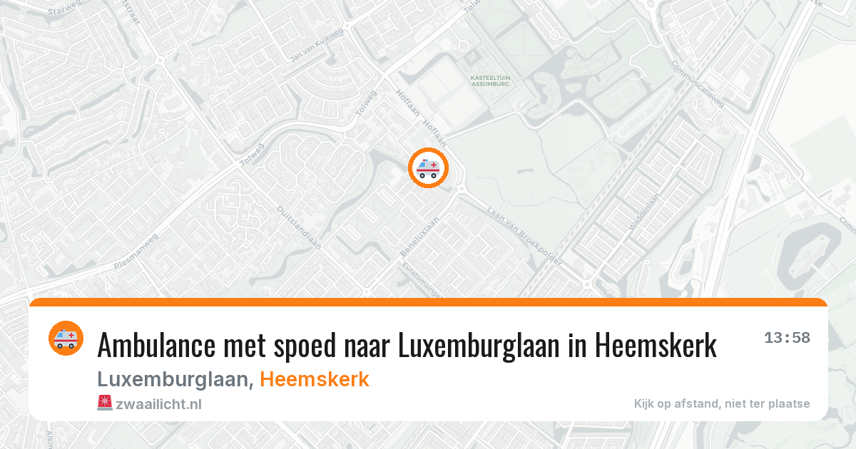 Ambulance met spoed naar Luxemburglaan in Heemskerk — 31 mrt 2026