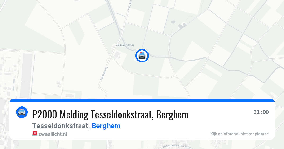 P2000 Melding Tesseldonkstraat, Berghem — 5 mei 2026