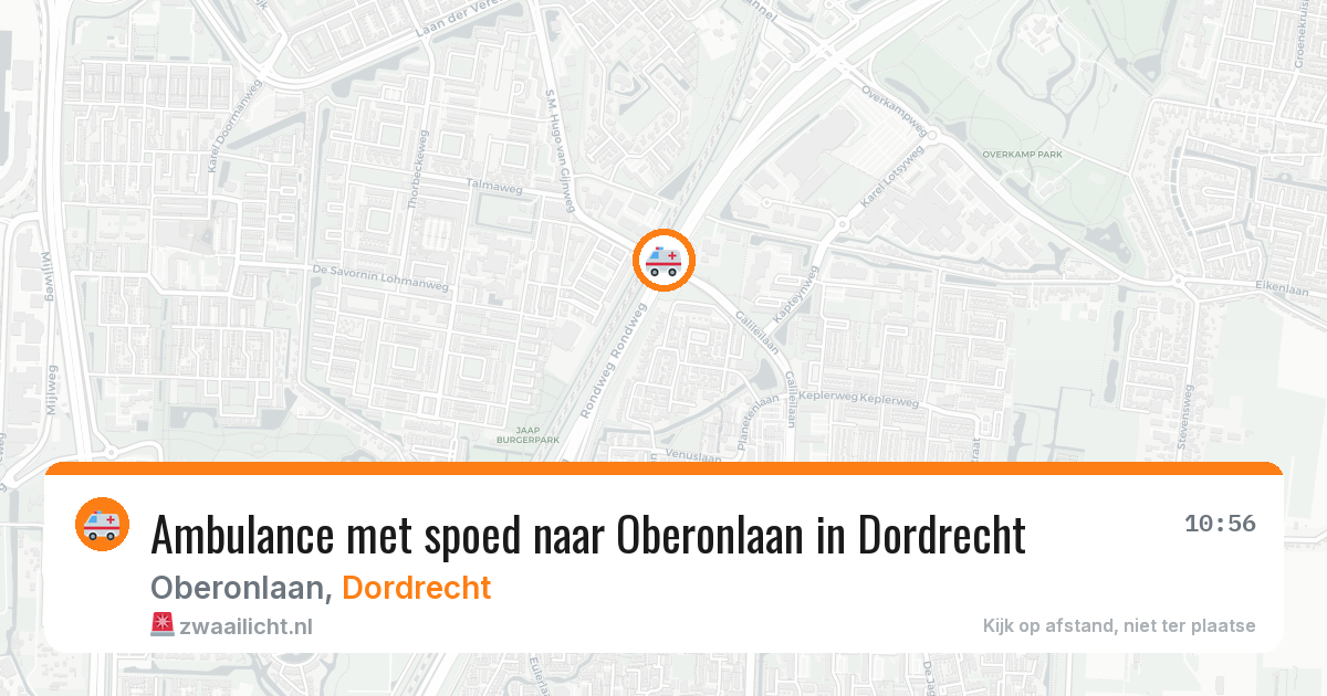Ambulance met spoed naar Oberonlaan in Dordrecht — 30 jun 2026