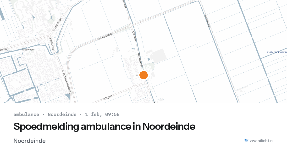 Spoedmelding ambulance in Noordeinde — 1 feb 2026