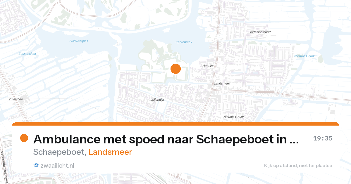 Ambulance met spoed naar Schaepeboet in Landsmeer — 27 aug 2026