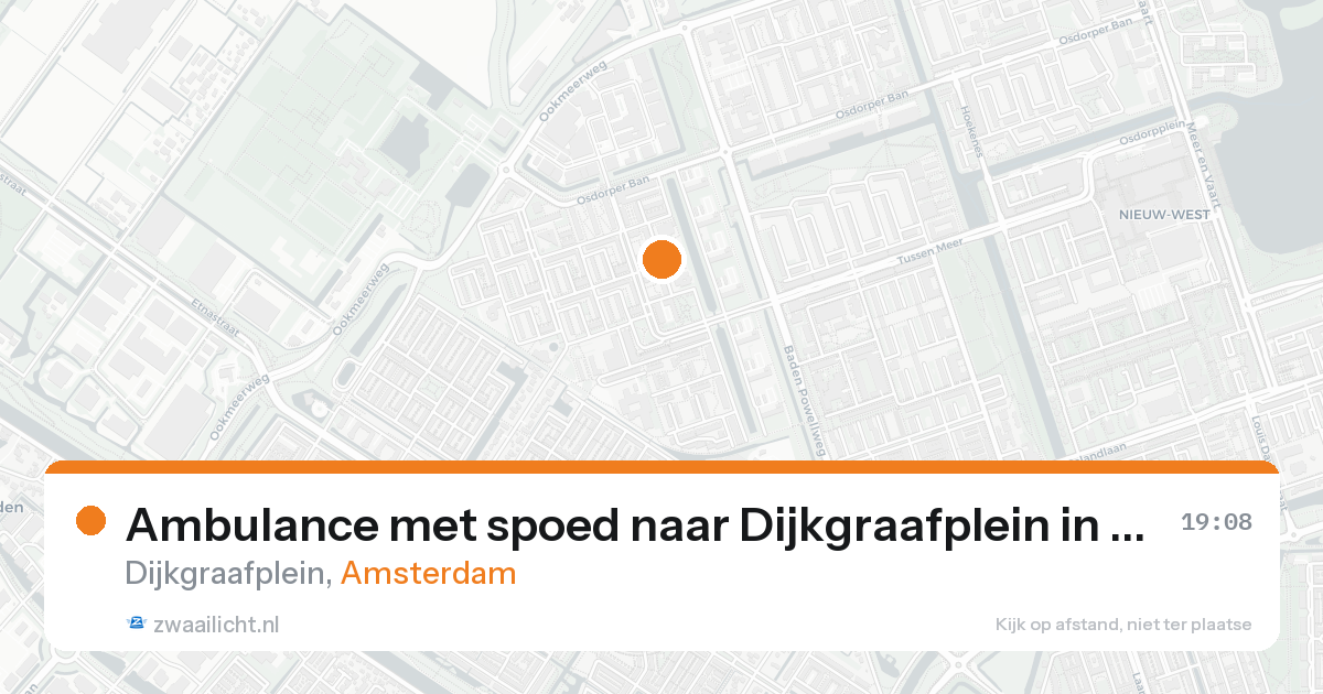 Ambulance met spoed naar Dijkgraafplein in Amsterdam — 5 jun 2026