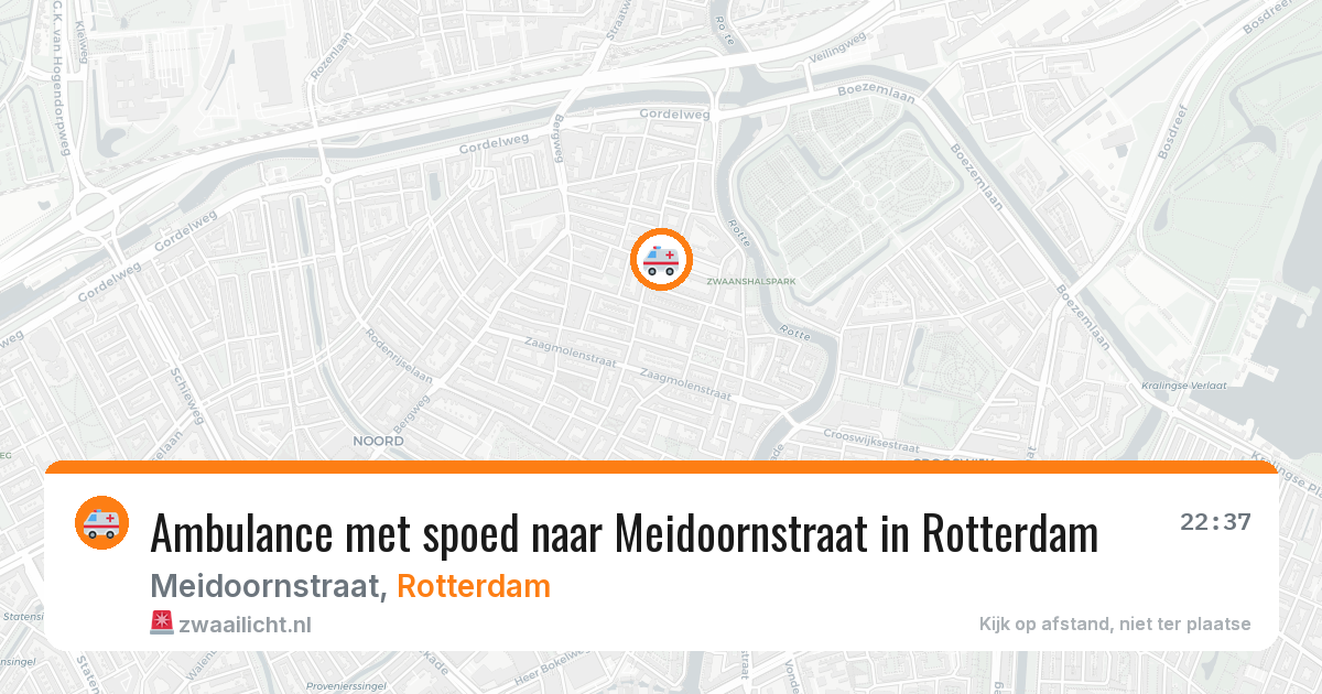 Ambulance met spoed naar Meidoornstraat in Rotterdam — 14 jul 2026