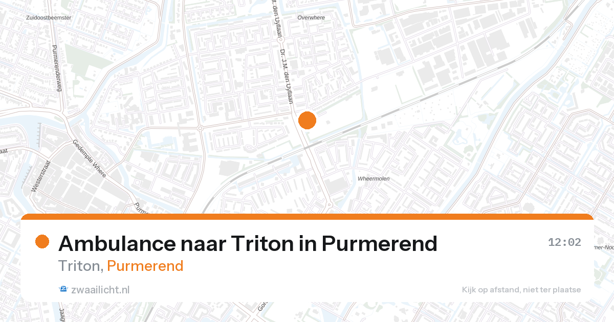 Ambulance naar Triton in Purmerend — 27 aug 2026