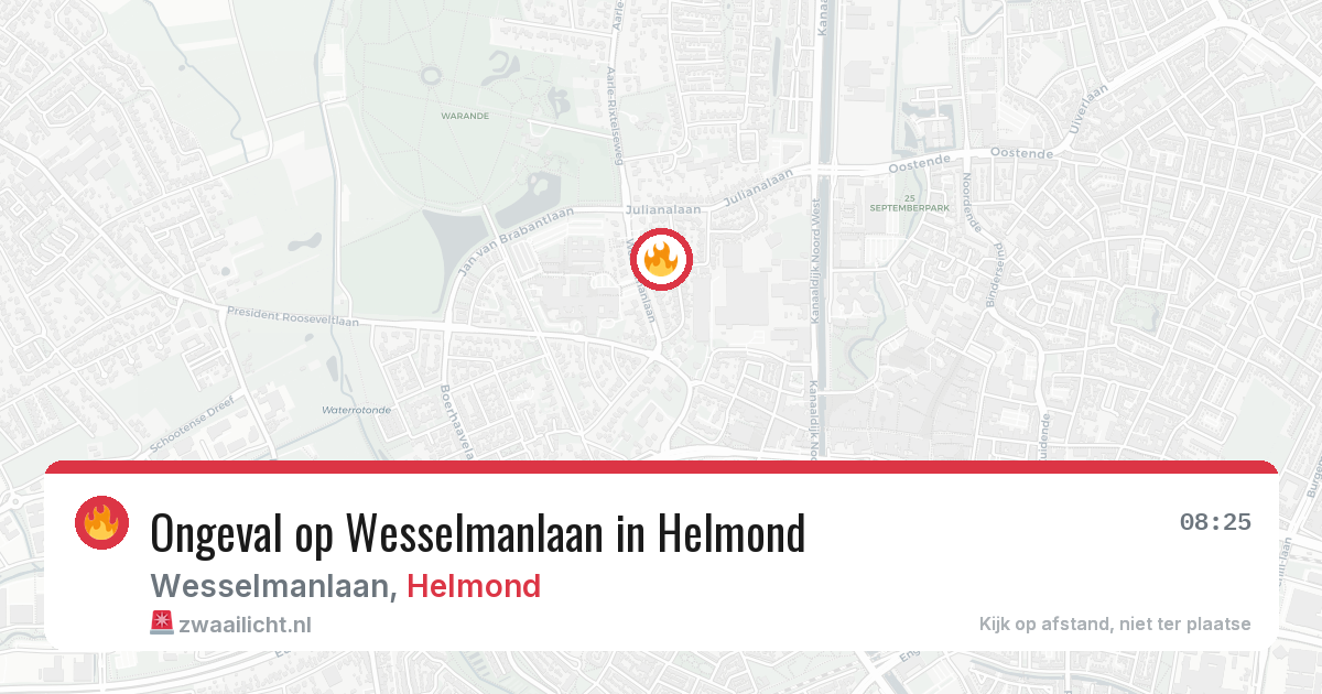 Ongeval op Wesselmanlaan in Helmond — 20 jun 2026