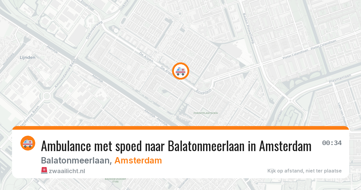 Ambulance met spoed naar Balatonmeerlaan in Amsterdam — 30 mei 2026
