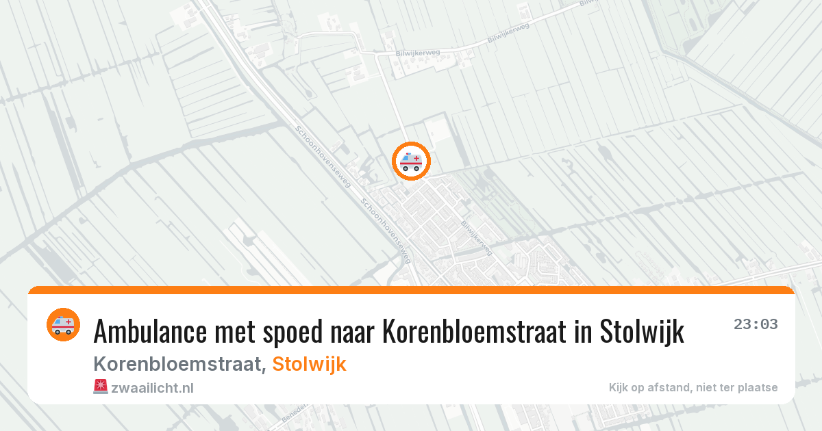 Ambulance met spoed naar Korenbloemstraat in Stolwijk — 26 mei 2026