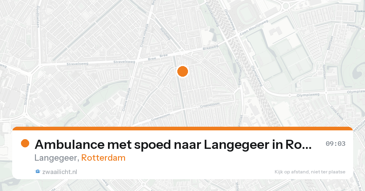 Ambulance met spoed naar Langegeer in Rotterdam — 18 aug 2026