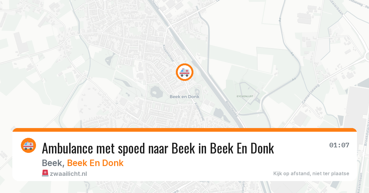 Ambulance met spoed naar Beek in Beek En Donk — 2 apr 2026