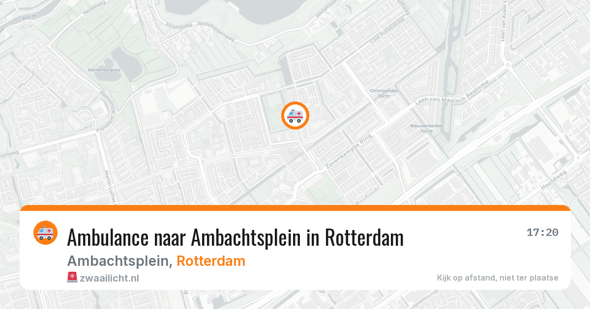 Ambulance naar Ambachtsplein in Rotterdam — 14 aug 2026