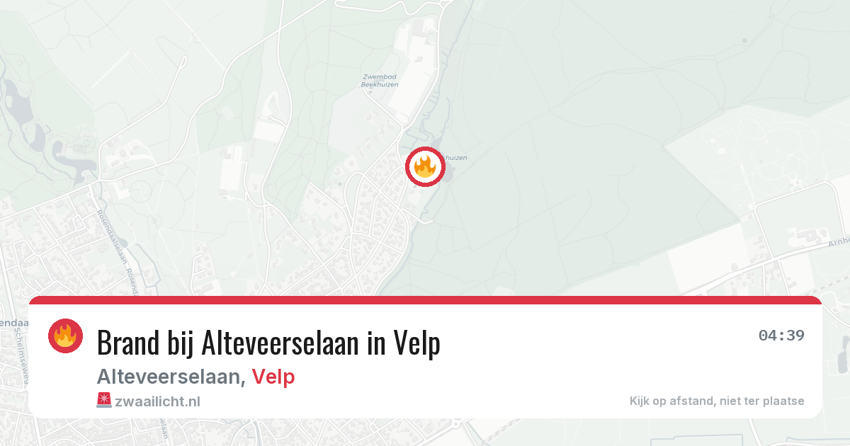 Brand bij Alteveerselaan in Velp — 28 jun 2026