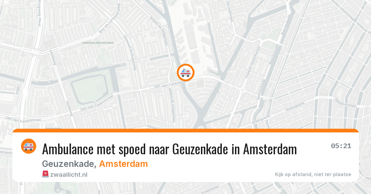 Ambulance met spoed naar Geuzenkade in Amsterdam — 4 jul 2026