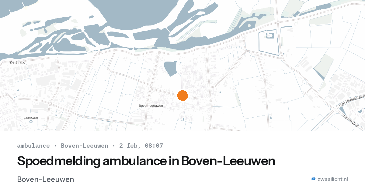 Spoedmelding ambulance in Boven-Leeuwen — 2 feb 2026