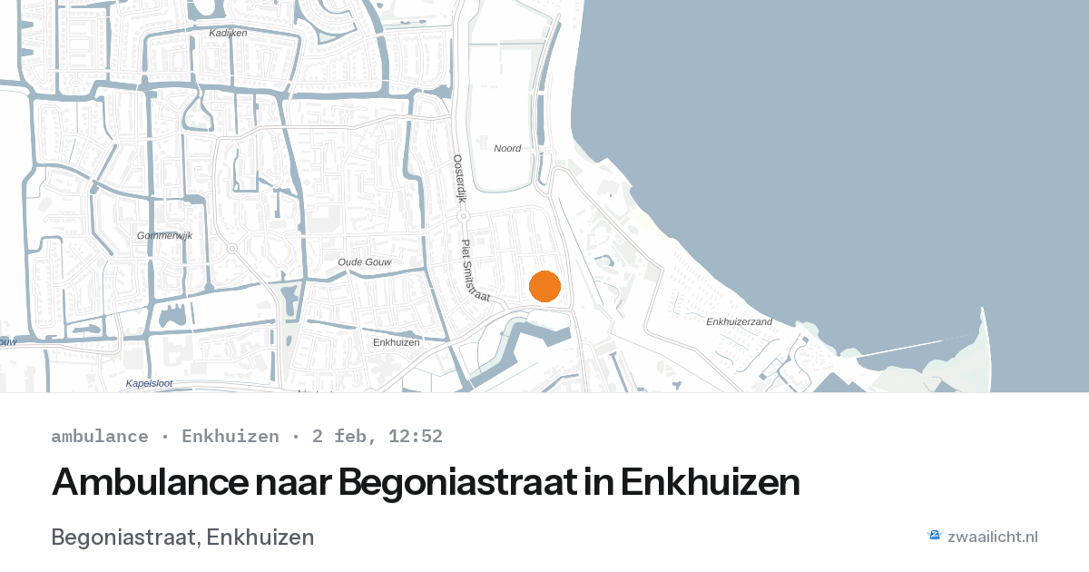 Ambulance naar Begoniastraat in Enkhuizen — 2 feb 2026