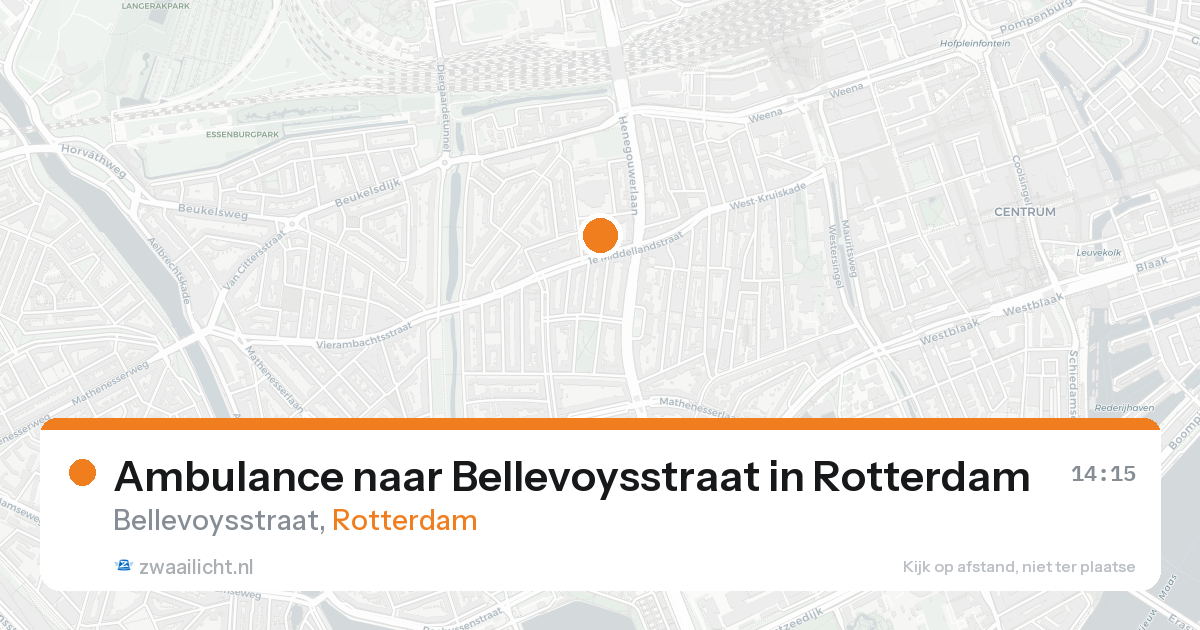Ambulance naar Bellevoysstraat in Rotterdam — 19 aug 2026