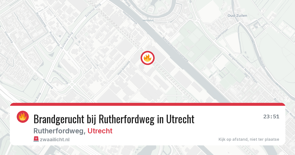 Brandgerucht bij Rutherfordweg in Utrecht — 25 mei 2026