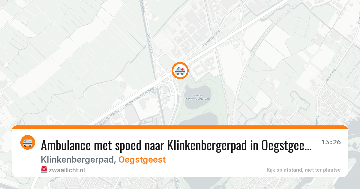 Ambulance met spoed naar Klinkenbergerpad in Oegstgeest — 17 jun 2026