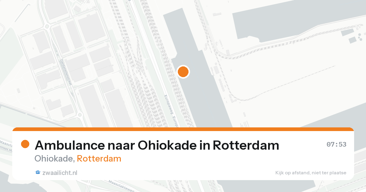 Ambulance naar Ohiokade in Rotterdam — 17 aug 2026