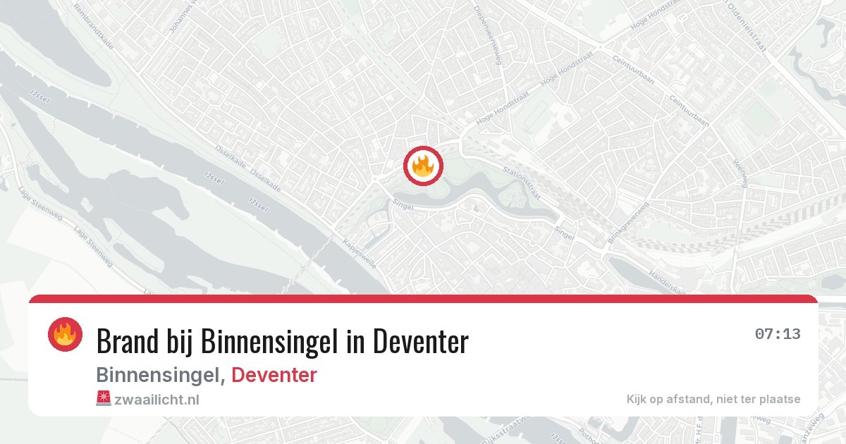 Brand bij Binnensingel in Deventer — 11 jun 2026