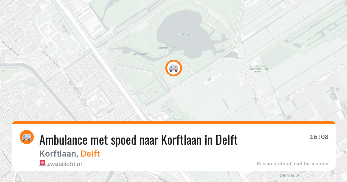 Ambulance met spoed naar Korftlaan in Delft — 28 jul 2026