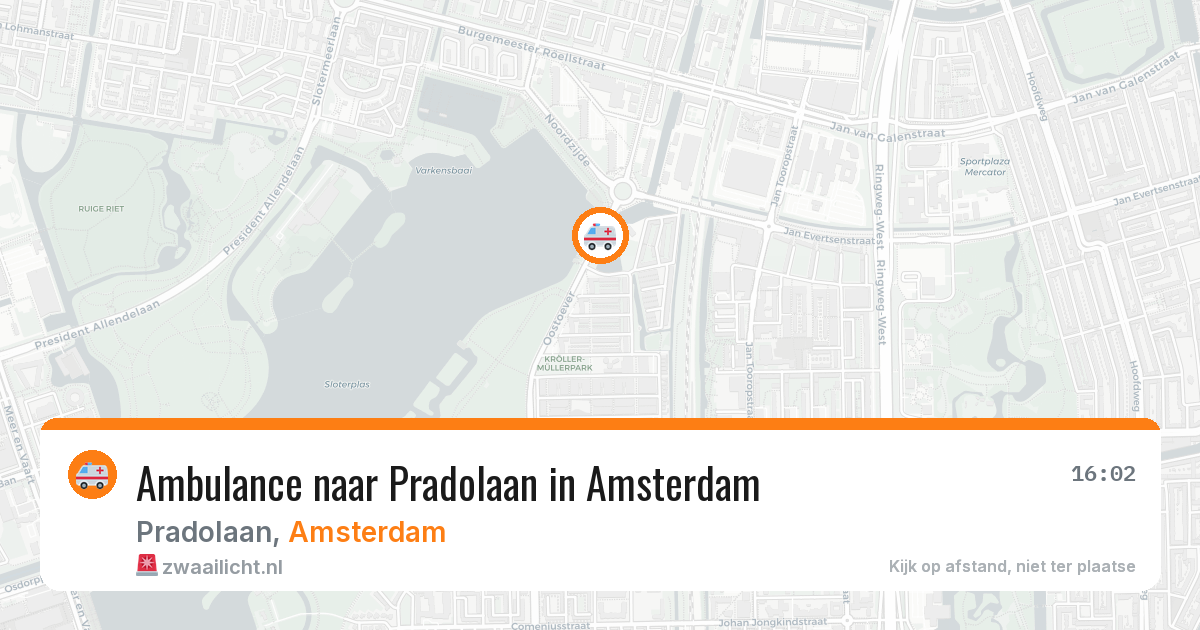 Ambulance naar Pradolaan in Amsterdam — 25 mei 2026