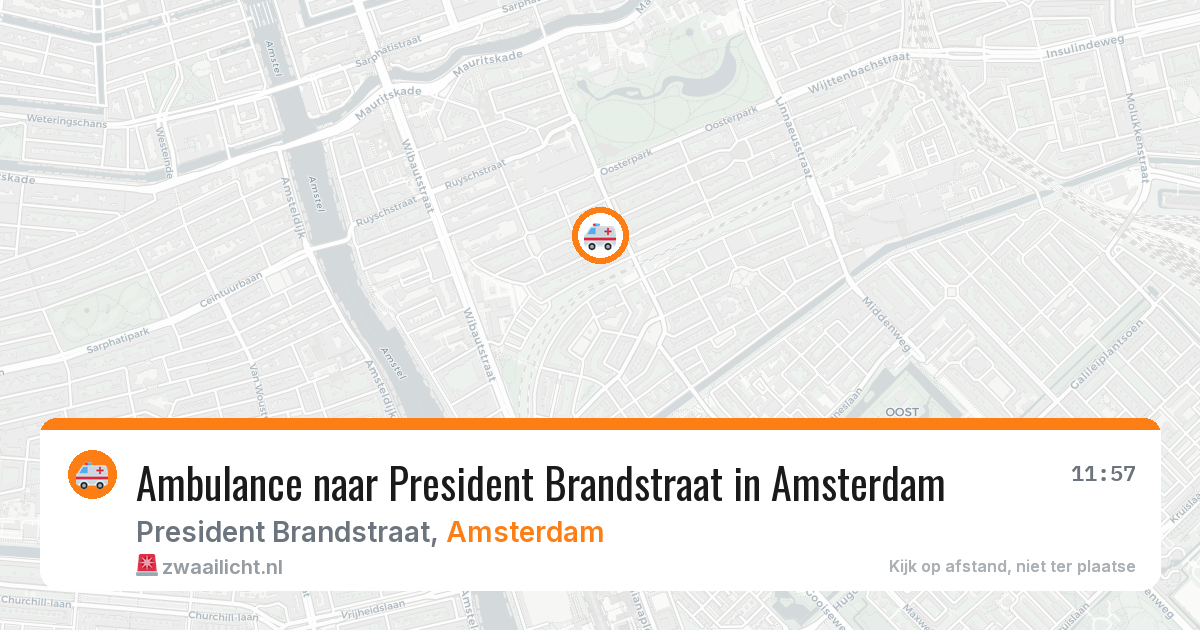 Ambulance naar President Brandstraat in Amsterdam — 28 jul 2026