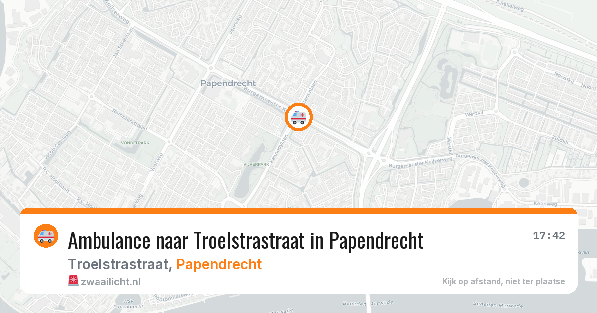 Ambulance naar Troelstrastraat in Papendrecht — 14 feb 2026