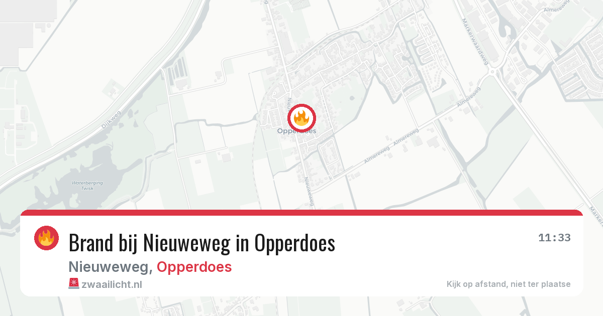 Brand bij Nieuweweg in Opperdoes — 19 jun 2026